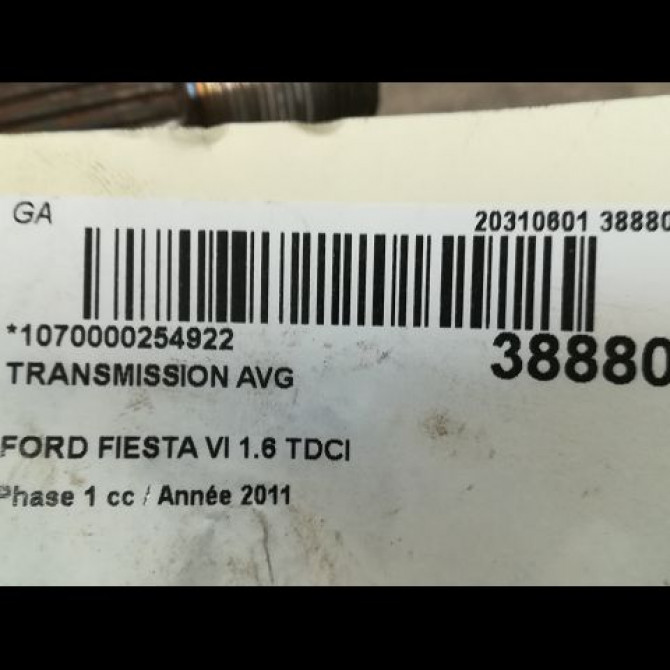 Transmission avant gauche occasion FORD FIESTA VI Phase 1 10-2008->11-2012 1.6 TDCI 95ch 1822711 4
