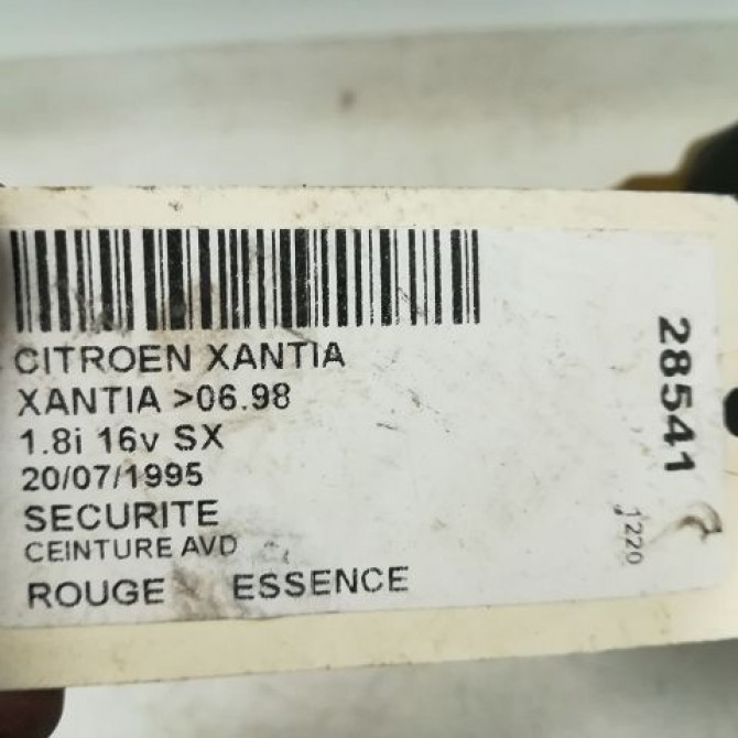 Ceinture avant droite occasion CITROEN XANTIA Phase 2 12-1997->06-2001 1.8i 16v 8972P6 3