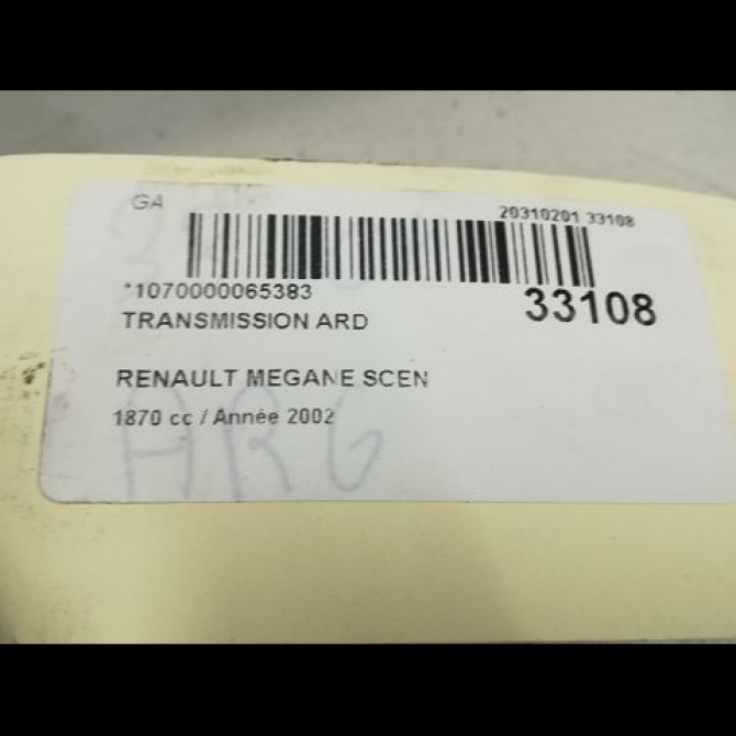 Transmission arrière droite occasion RENAULT SCENIC I Phase 2 08-1999->06-2003 1.9dCi Pack Clim 7700112478 5