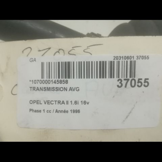 Transmission avant gauche occasion OPEL VECTRA II Phase 1 11-1995->02-1999 1.6i 16v 90512384 4
