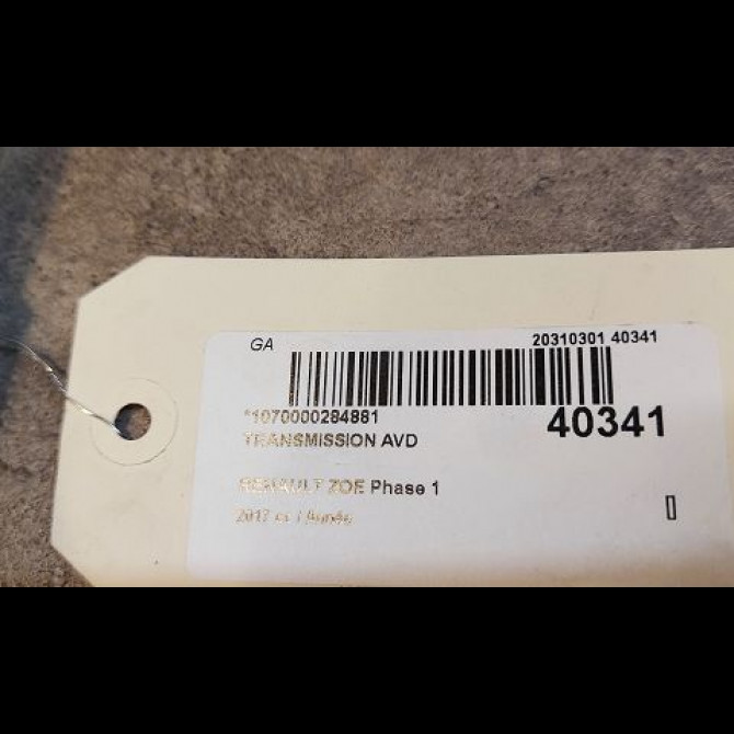 Transmission avant droite occasion RENAULT ZOE Phase 1 10-2012->... 5