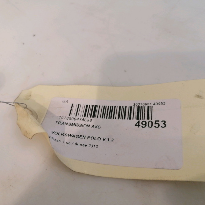 Transmission avant gauche occasion VOLKSWAGEN POLO V POLO V Phase 1 2009-09-01->2014-05-31 1.2 60ch 6R0407761 5