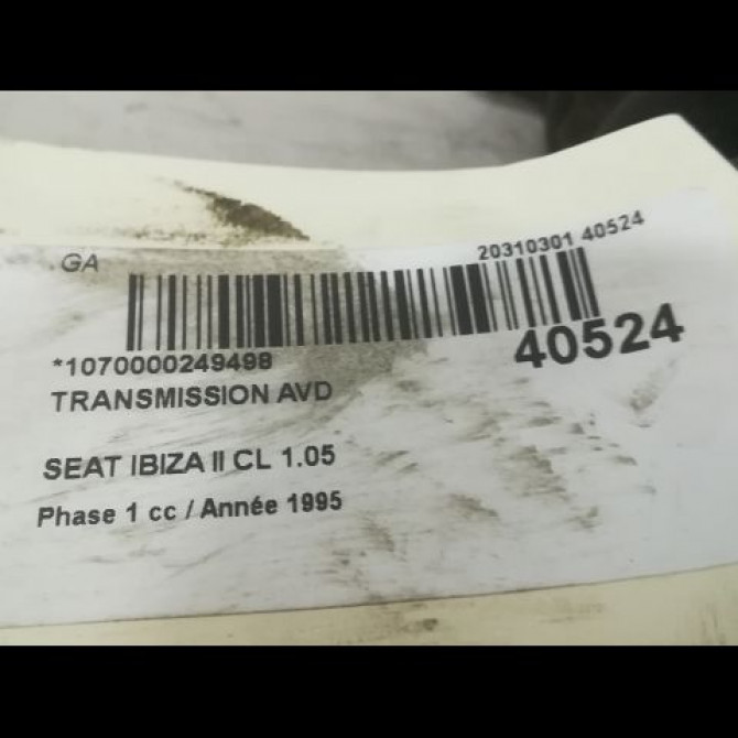 Transmission avant droite occasion SEAT IBIZA II Phase 1 05-1993->04-1996 CL 1.05 4