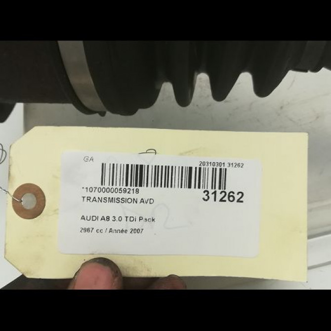 Transmission avant droite occasion AUDI A8 I Phase 1 09-1994->02-1999 4E0407272P 5