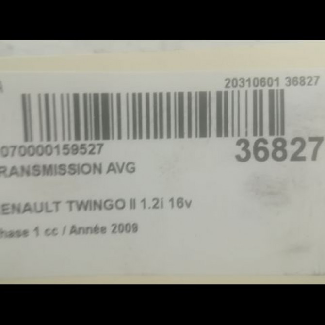 Transmission avant gauche occasion RENAULT TWINGO II Phase 1 06-2007->11-2011 1.2i 16v 75ch 8200482431 4