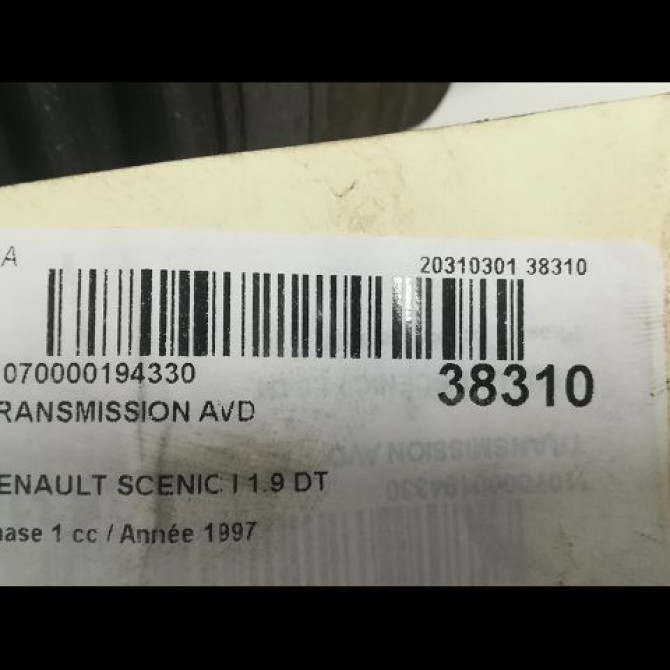 Transmission avant droite occasion RENAULT SCENIC I Phase 1 09-1996->08-1999 1.9 DT 94ch 7701470618 4