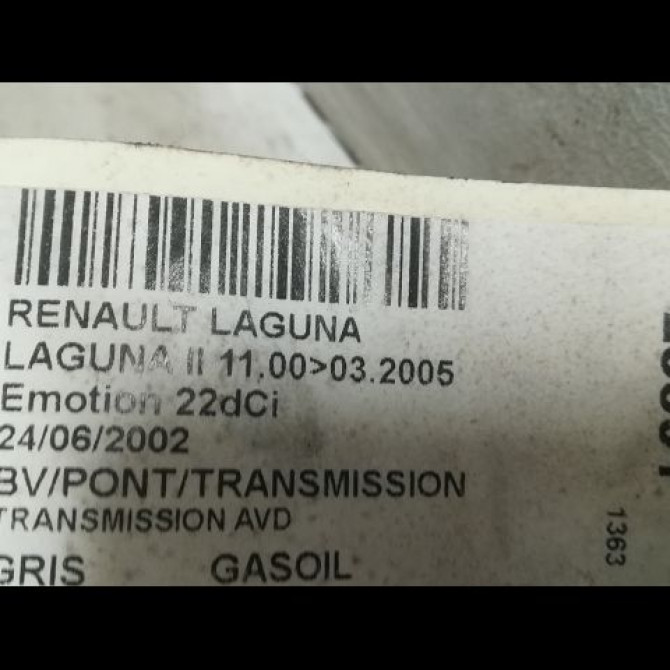 Transmission avant droite occasion RENAULT LAGUNA II Phase 1 11-2000->03-2005 2.2 DCI 8200441361 5