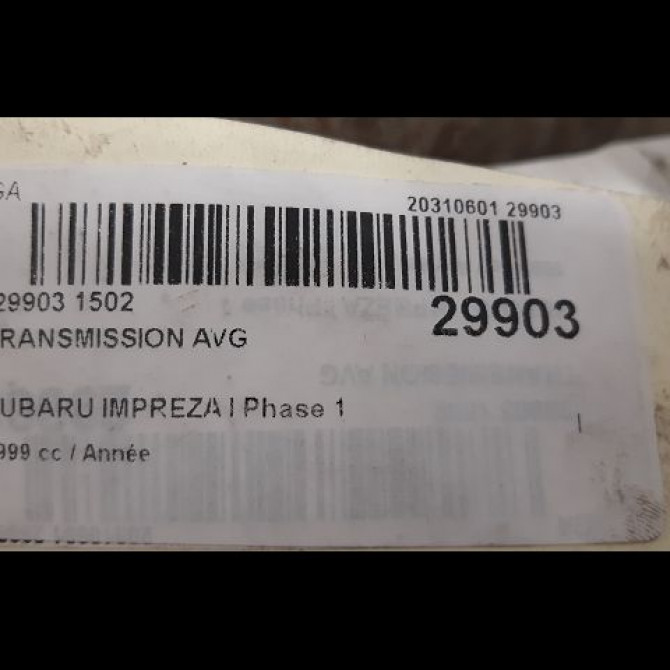 Transmission avant gauche occasion SUBARU IMPREZA I Phase 1 06-1993->09-2000 4