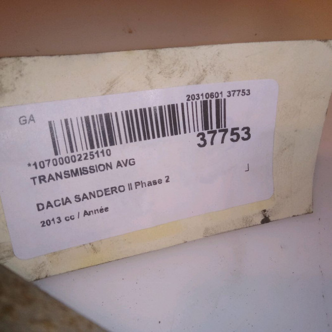 Transmission avant gauche occasion DACIA SANDERO II Phase 2 02-2017->... 391019117R 4