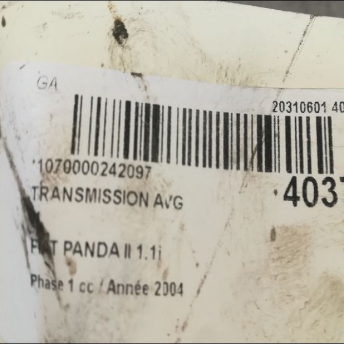 Transmission avant gauche occasion FIAT PANDA II Phase 1 09-2003->12-2012 1.1i 46308260 4