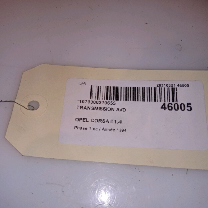 Transmission avant droite occasion OPEL CORSA II Phase 1 03-1993->04-1997 1.4i 26029827 5
