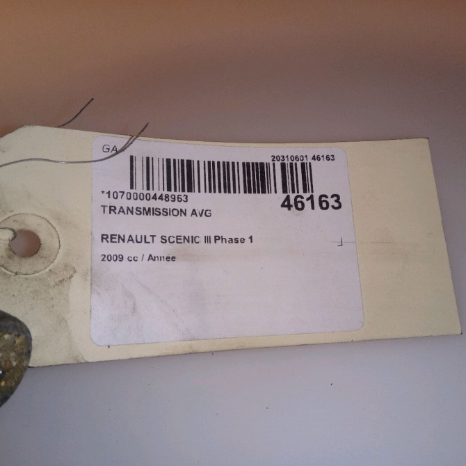 Transmission avant gauche occasion RENAULT SCENIC III Phase 1 04-2009->11-2011 8200725503 5