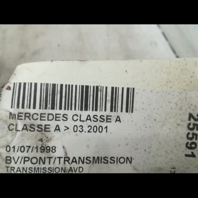 Transmission avant droite occasion MERCEDES CLASSE A I Phase 1 01-1998->03-2001 A 160 1683604672 5