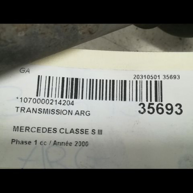 Transmission arrière gauche occasion MERCEDES CLASSE S III Phase 1 10-1998->09-2005 S600 367ch 2203501410 4
