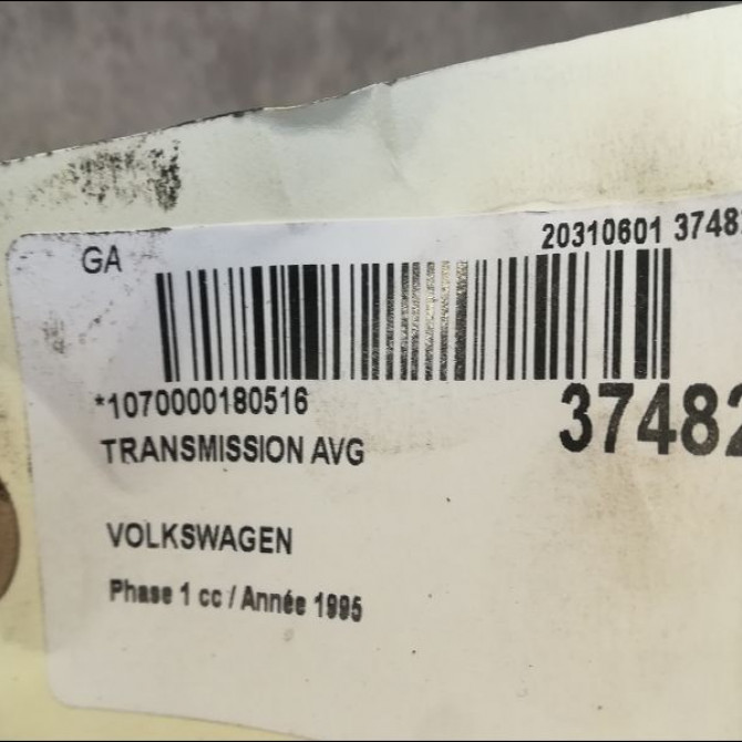 Transmission avant gauche occasion VOLKSWAGEN TRANSPORTER IV Phase 1 09-1990->03-1996 1.9 D 701407449DX 4
