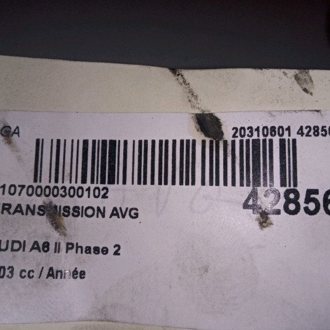 Transmission avant gauche occasion AUDI A6 II Phase 2 07-2001->05-2004 4B0407451GX 4
