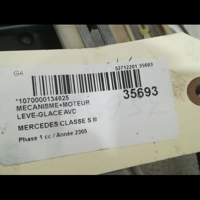Mecanisme + moteur lève-glace avant droit occasion MERCEDES CLASSE S III Phase 1 10-1998->09-2005 S600 367ch 2207200446 3
