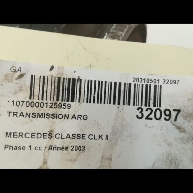 Transmission arrière gauche occasion MERCEDES CLASSE CLK II Phase 1 05-2002->12-2009 270 CDI 2033502556 4