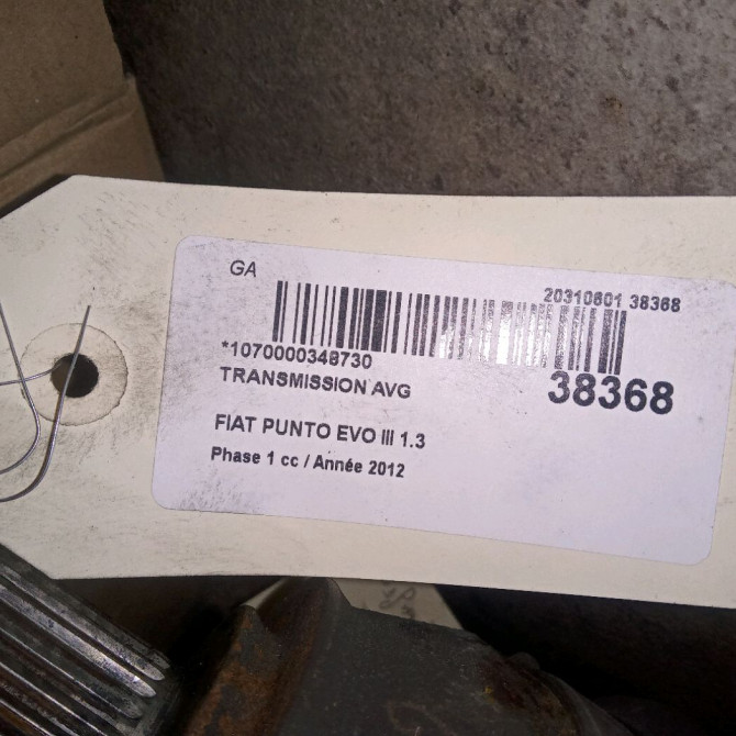 Transmission avant gauche occasion FIAT PUNTO EVO III Phase 1 10-2009->12-2013 1.3 MULTIJET 75ch 2