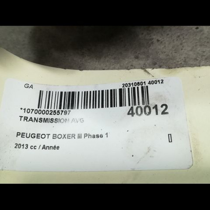 Transmission avant gauche occasion PEUGEOT BOXER III Phase 1 06-2006->... 3272PA 4
