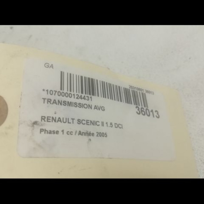 Transmission avant gauche occasion RENAULT SCENIC II Phase 1 03-2004->09-2006 1.5 DCI 100ch 8200432516 4