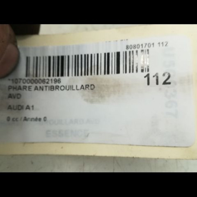 Phare antibrouillard avant droit occasion AUDI A1 3