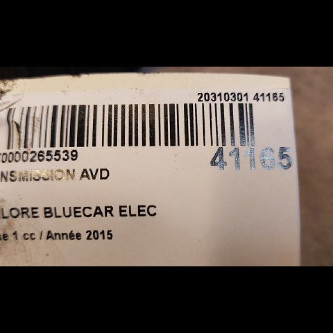 Transmission avant droite occasion BOLLORE BLUECAR Phase 1 01-2011->... ELEC 4