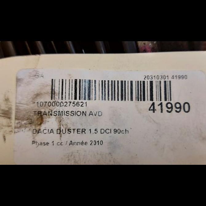 Transmission avant droite occasion DACIA DUSTER Phase 1 03-2010->12-2013 1.5 DCI 90ch 8200930507 5