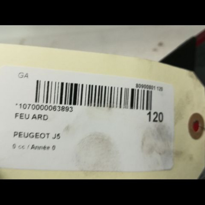 Feu arrière droit occasion PEUGEOT J5 3