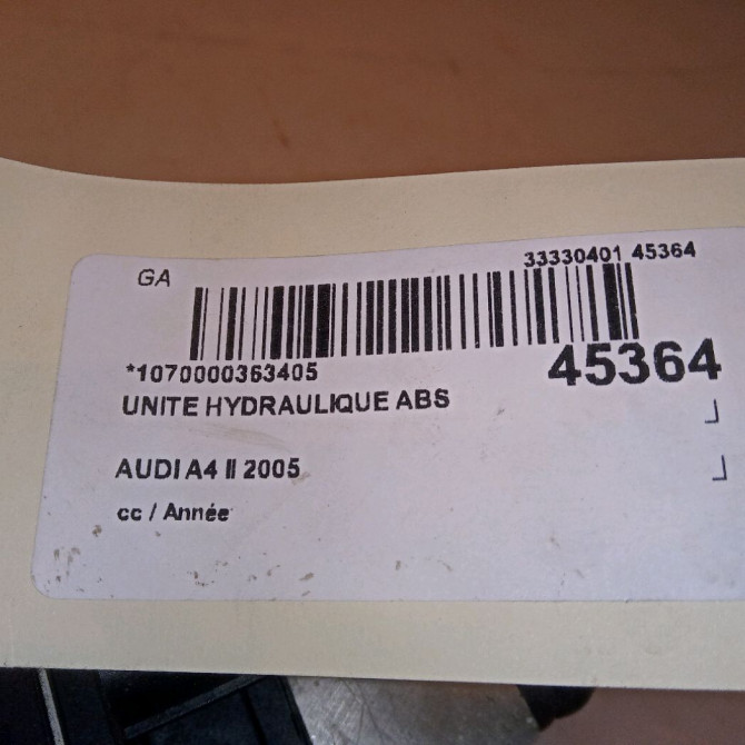 Unité hydraulique ABS occasion AUDI A4 II 4