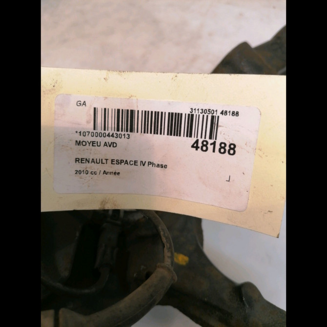 Moyeu avd occasion RENAULT ESPACE IV Phase 2 03-2006->07-2012 3