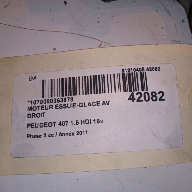 occasion PEUGEOT 407 Phase 2 07-2008->04-2011 1.6 HDI 16v 110ch 4