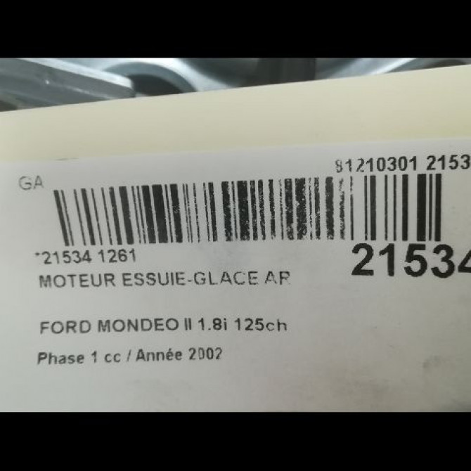 Moteur essuie-glace arrière occasion FORD MONDEO II Phase 1 09-2000->06-2007 1.8i 125ch 1230705 3