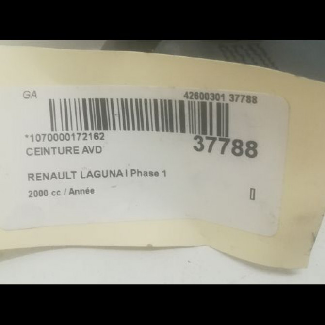 Ceinture avant droite occasion RENAULT LAGUNA I Phase 1 01-1994->04-1998 7700422309 4