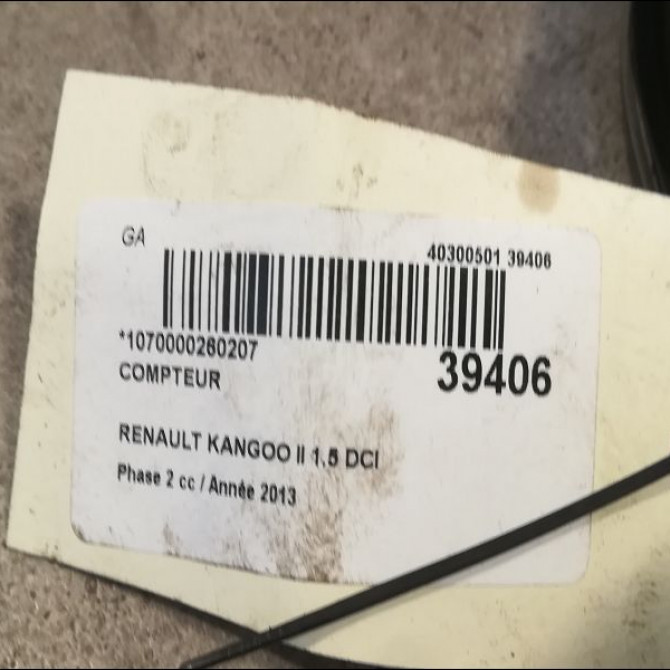 Compteur occasion RENAULT KANGOO II Phase 2 01-2013->... 1.5 DCI 75ch 3