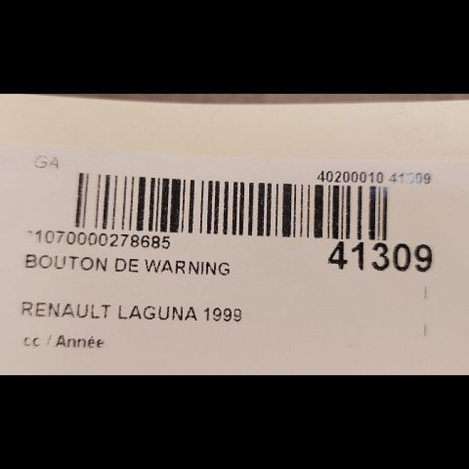 Bouton de warning occasion RENAULT LAGUNA 7700822955 3