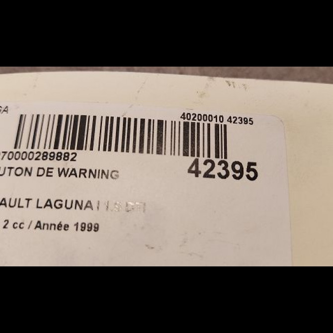 Bouton de warning occasion RENAULT LAGUNA I Phase 2 04-1998->11-2000 1.9 DTI 7700822955 3
