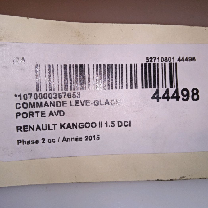 Commande lève-glace porte avant droite occasion RENAULT KANGOO II Phase 2 01-2013->... 1.5 DCI 75ch 4