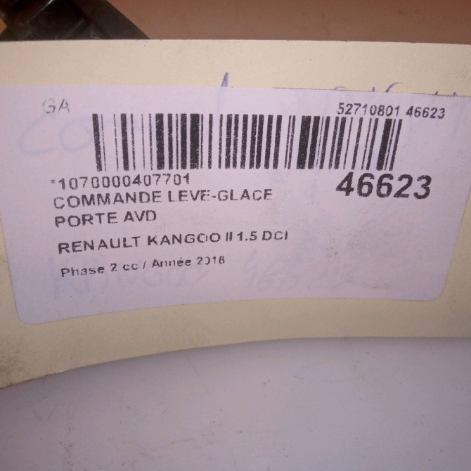 Commande lève-glace porte avant droite occasion RENAULT KANGOO II Phase 2 01-2013->... 1.5 DCI 90ch 4