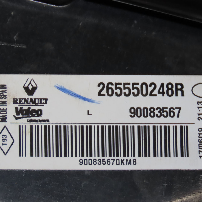 Feu arrière interieur gauche occasion RENAULT MEGANE IV Phase 1 12-2015->... 1.5 DCi 115ch 265550248R 4