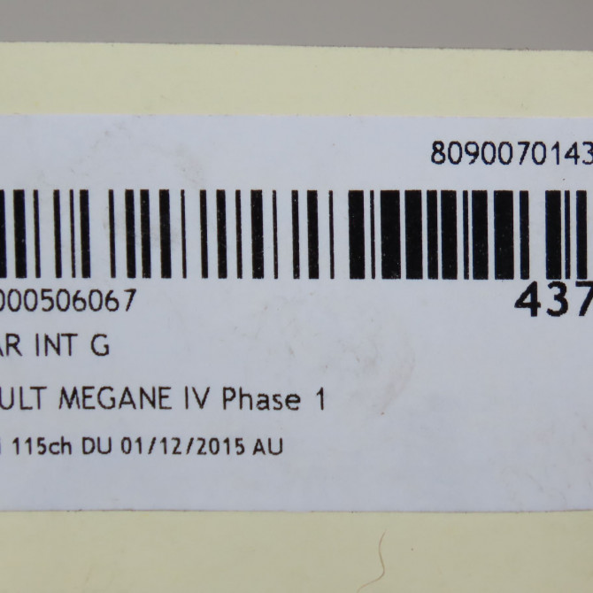 Feu arrière interieur gauche occasion RENAULT MEGANE IV Phase 1 12-2015->... 1.5 DCi 115ch 265550248R 6