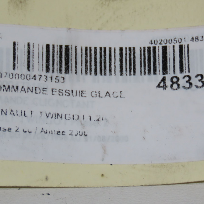Commande essuie glace occasion RENAULT TWINGO I Phase 2 08-1998->08-2000 1.2i 60ch 7701046628 4