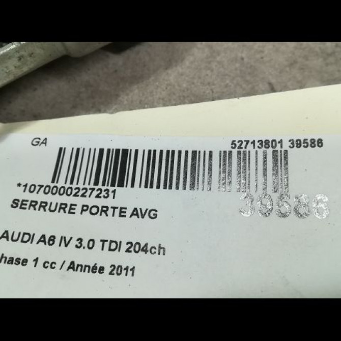 Serrure porte avg occasion AUDI A6 IV phase 1 02-2012->02-2015 3.0 TDI 204ch 8J1837015F 3