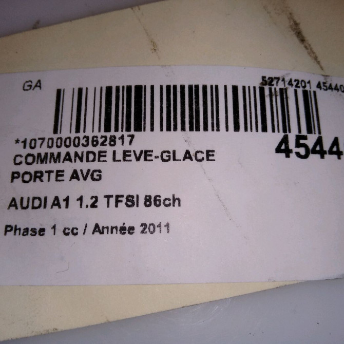 Commande lève-glace porte avant gauche occasion AUDI A1 Phase 1 06-2010->03-2015 1.2 TFSI 86ch 8X0959851A5PR 5