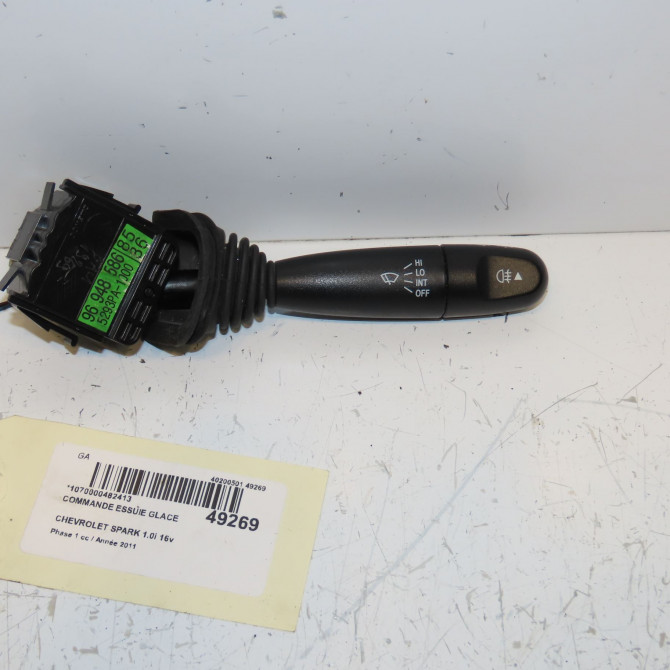 Commande essuie glace occasion CHEVROLET SPARK Phase 1 01-2010->09-2012 1.0i 16v 68ch 96948586 1