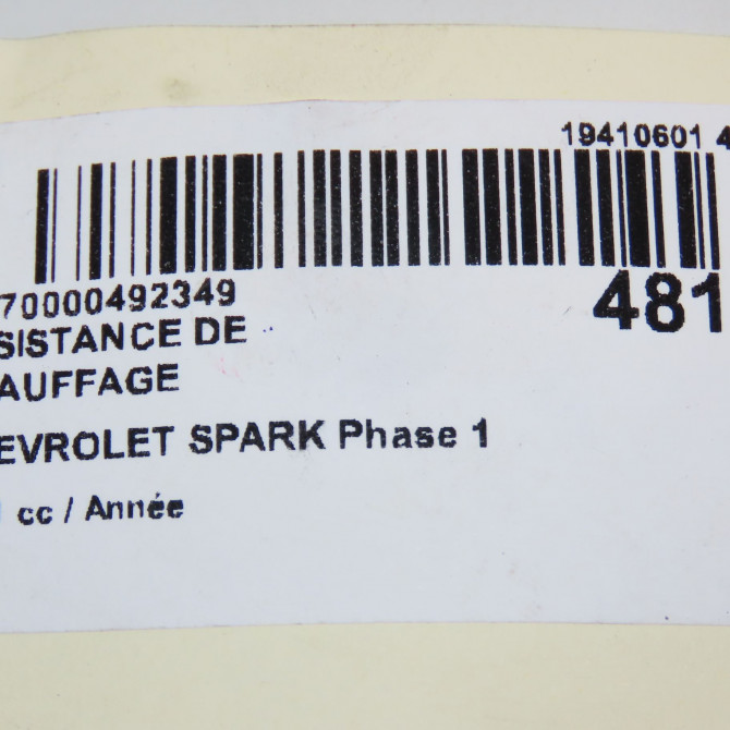 Resistance de chauffage occasion CHEVROLET SPARK Phase 1 01-2010->09-2012 5