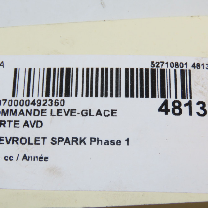 Commande lève-glace porte avant droite occasion CHEVROLET SPARK Phase 1 01-2010->09-2012 95015361 6