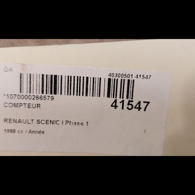 Compteur occasion RENAULT SCENIC I Phase 1 09-1996->08-1999 7700847788 3