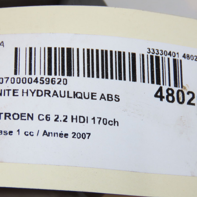 Unité hydraulique ABS occasion CITROEN C6 Phase 1 12-2005->03-2013 2.2 HDI 170ch 4541N3 6