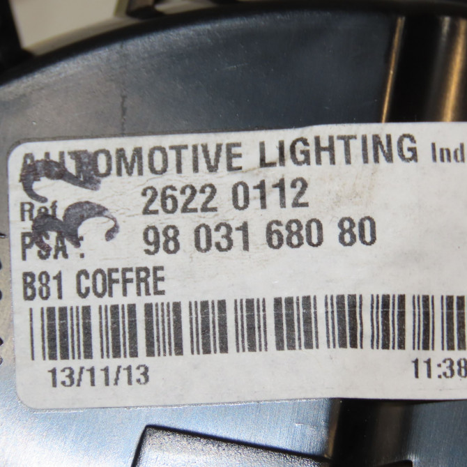 Feu arrière interieur gauche occasion CITROEN DS5 Phase 1 06-2011->... 9803168080 4